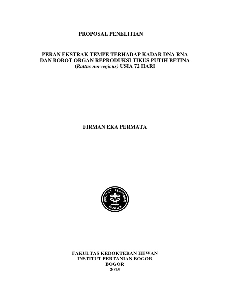 Contoh Proposal Penelitian Kedokteran Sketsa