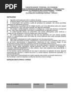 Prova de Residência Em Laboratório 2014