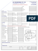 Bjseal Engineering Pvt. LTD: Mechanical Seal Application Request Form (MSARF) For Catridge Seals