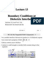 Boundary Condition For Dielectric