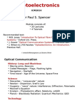 Optoelectronics: DR Paul S. Spencer