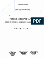Jean-Hugues Barthélémy, Jean-Claude Beaune-Penser l'Individuation _ Simondon Et La Philosophie de La Nature-Editions L'Harmattan (2005)