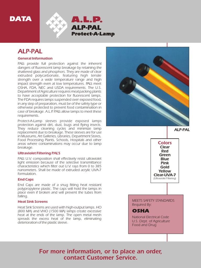 Ficha de lampara protectora Ultraviolet Fluorescent Lamp