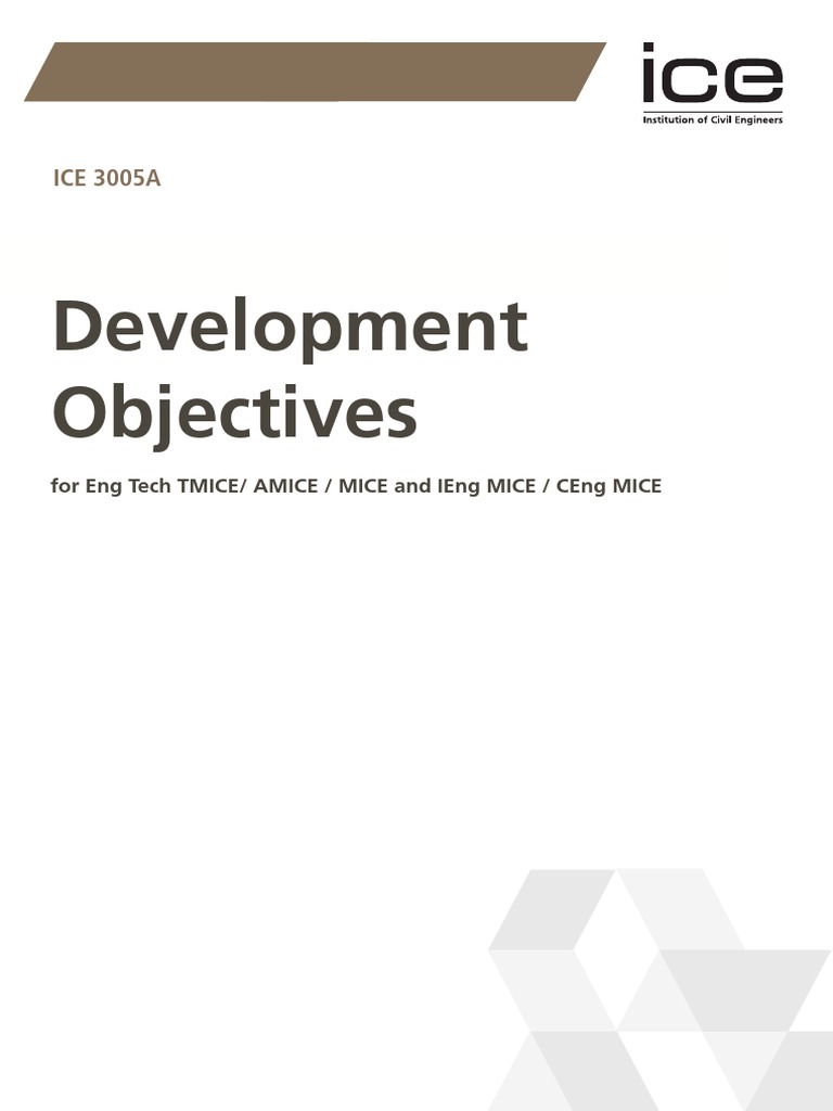 ICE Development Objectives Guide | PDF | Engineering | Occupational ...