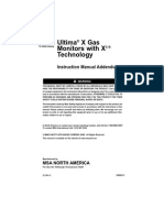 Ultima X Gas Monitors With X Technology: Instruction Manual Addendum