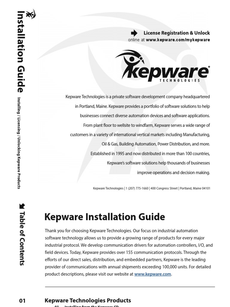 Installation Guide Kepware | PDF | Installation (Computer Programs ...