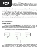 Unit 1 Introduction: Network Hardware, Network Software, References Models. The Physical Layer: The