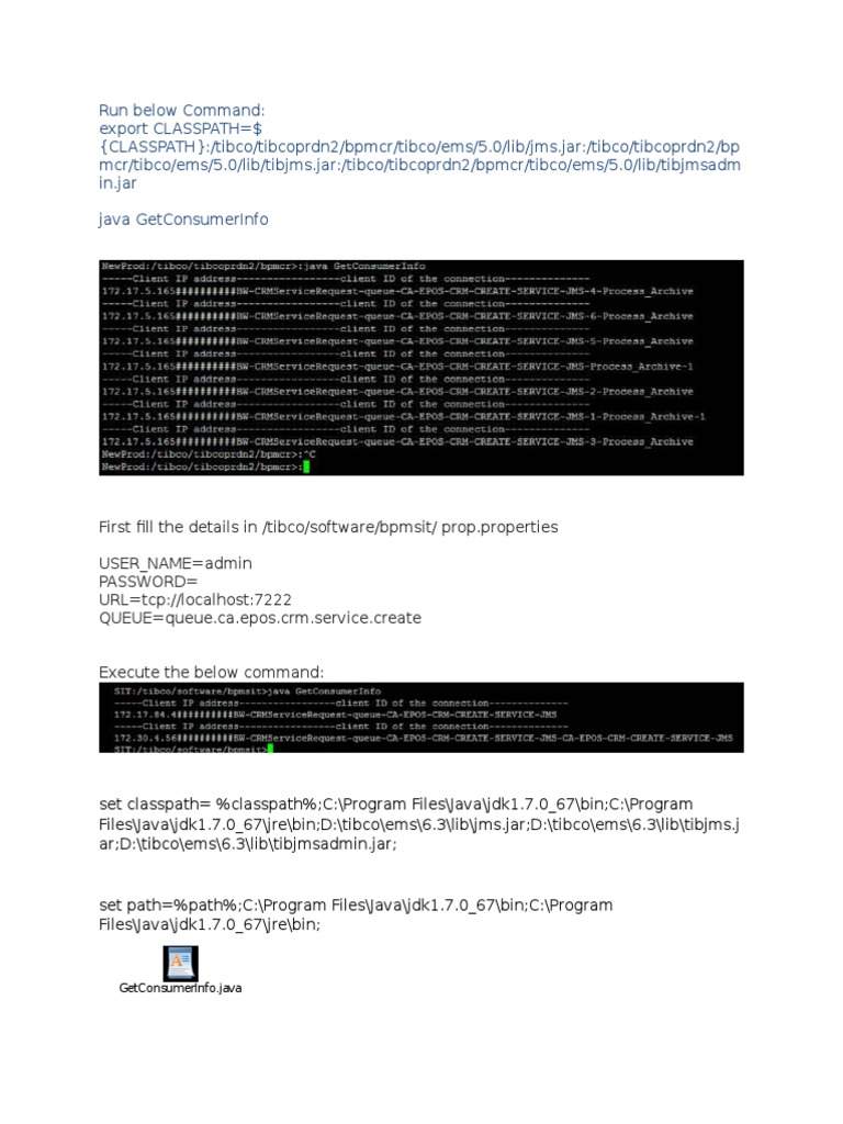 TIBCO EMS Java Setup Guide | PDF