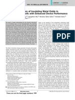 Selective Deposition of Insulating Metal Oxide in Perovskite Solar Cells With Enhanced Device Performance