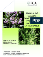 Manual de malezas tóxicas de los pastizales naturales entrerrianos