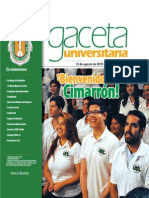 Gaceta Universitaria Edición Especial Agosto 2015