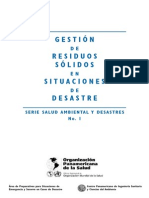 Gestion de Residuos Sólidos en Desastres OPS