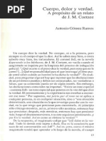 Cuerpo, dolor y verdad. A propósito de un relato de J. M. Coetzee