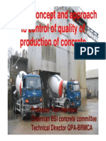 Modern Concept and Approach To Control of Quality of Production of Concrete