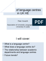 Role of UK HE language centres