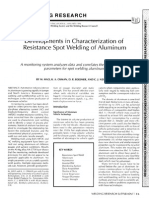 Developments in Characterization of Resistance Spot Welding of Aluminum