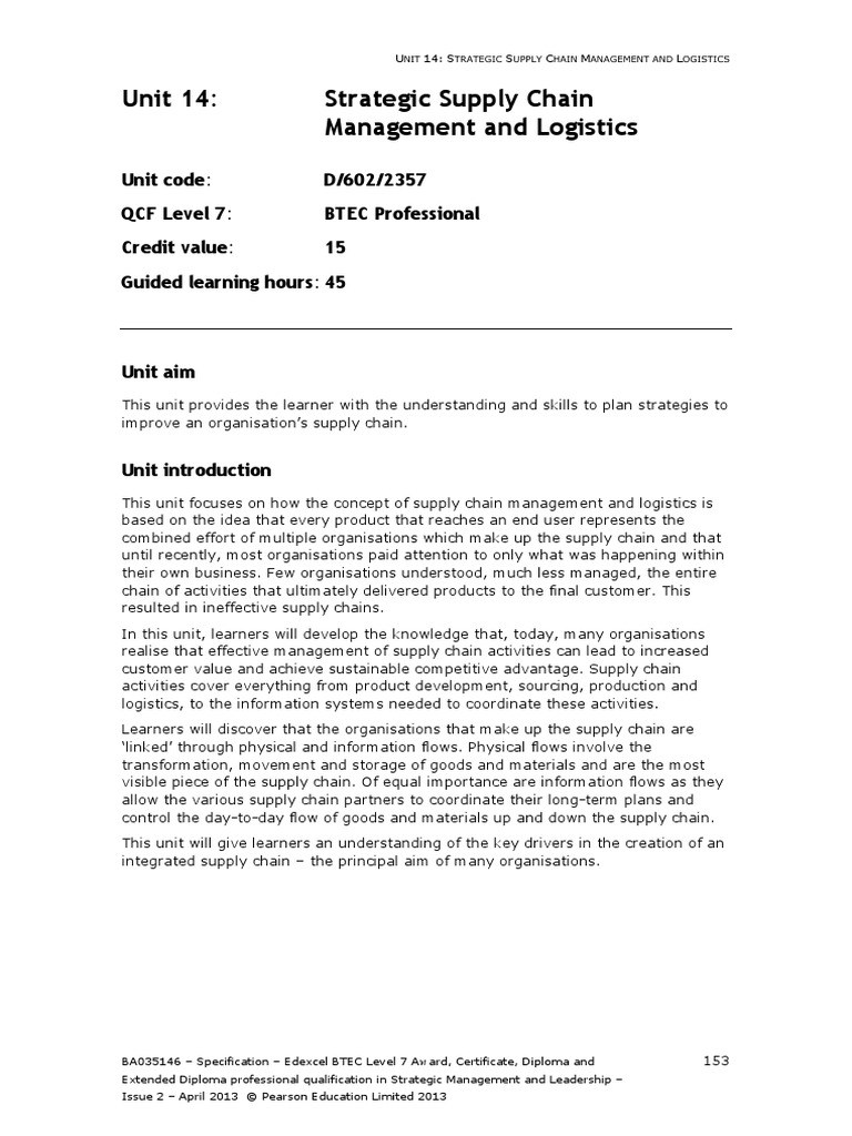 Strategic Supply Chain MGT | PDF | Supply Chain Management | Supply Chain