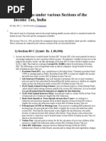 Exemptions Under Various Sections of The Income Tax, India: 1) Section 80 C (Limit: Rs. 1,00,000)