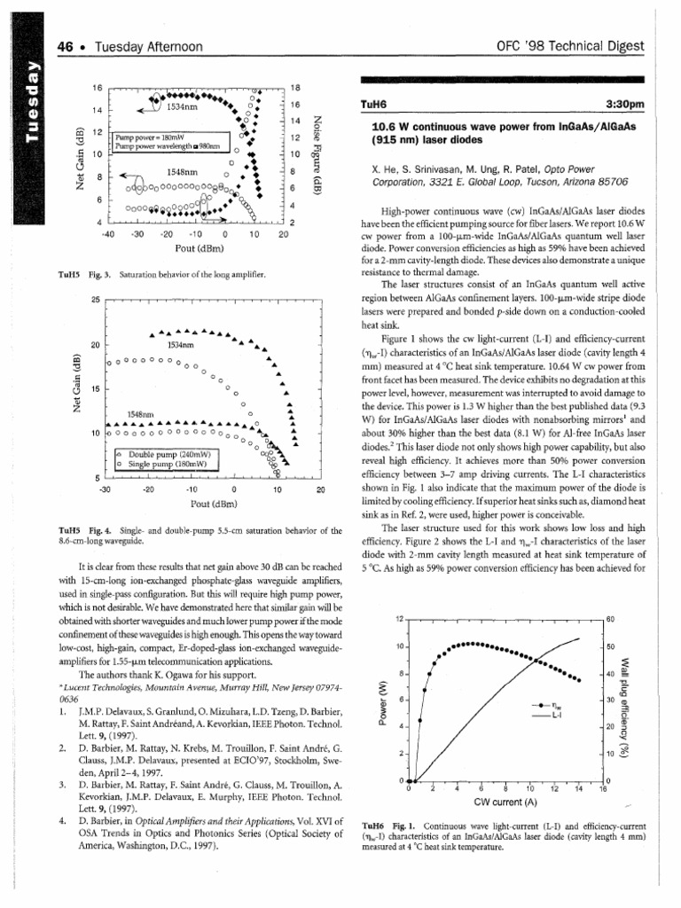 915 nm High-Power Laser Diodes | PDF | Laser Diode | Laser