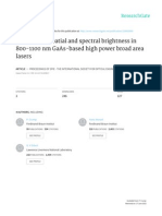 Advances in Spatial and Spectral Brightness in 800-1100 Nm