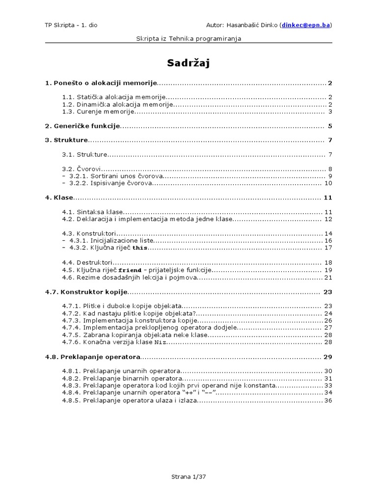 TP Skripta by Dinko | PDF | Control Flow | Object Oriented Programming