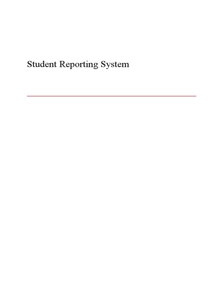 Student Reporting System | PDF | Application Software | Android ...