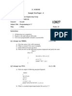 Sample Test Paper - Programming in C - 12027