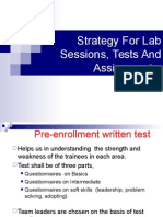 Lab Sessions Tests Assignments Strategy