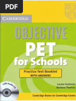 Download Objective PET for Schools Practice Test Booklet by Loredana-GabrielaRadu SN273809707 doc pdf