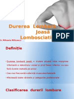 Durerea Lombara Joasa Si Lombosciatica