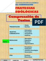 Estrategias para comprender textos de  o menos