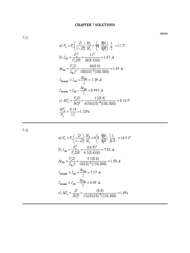 Chapter 7 Solutions Overview | PDF | Amplifier | Computer Engineering