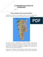 Pisos climáticos Provincia de Bolivar 