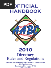 AABC 2010 Rules and Regulations Handbook)