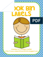 Book Bin Labels