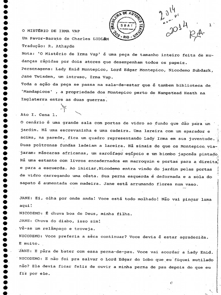 O Mistério Irma Vap - Charles Ludlam
