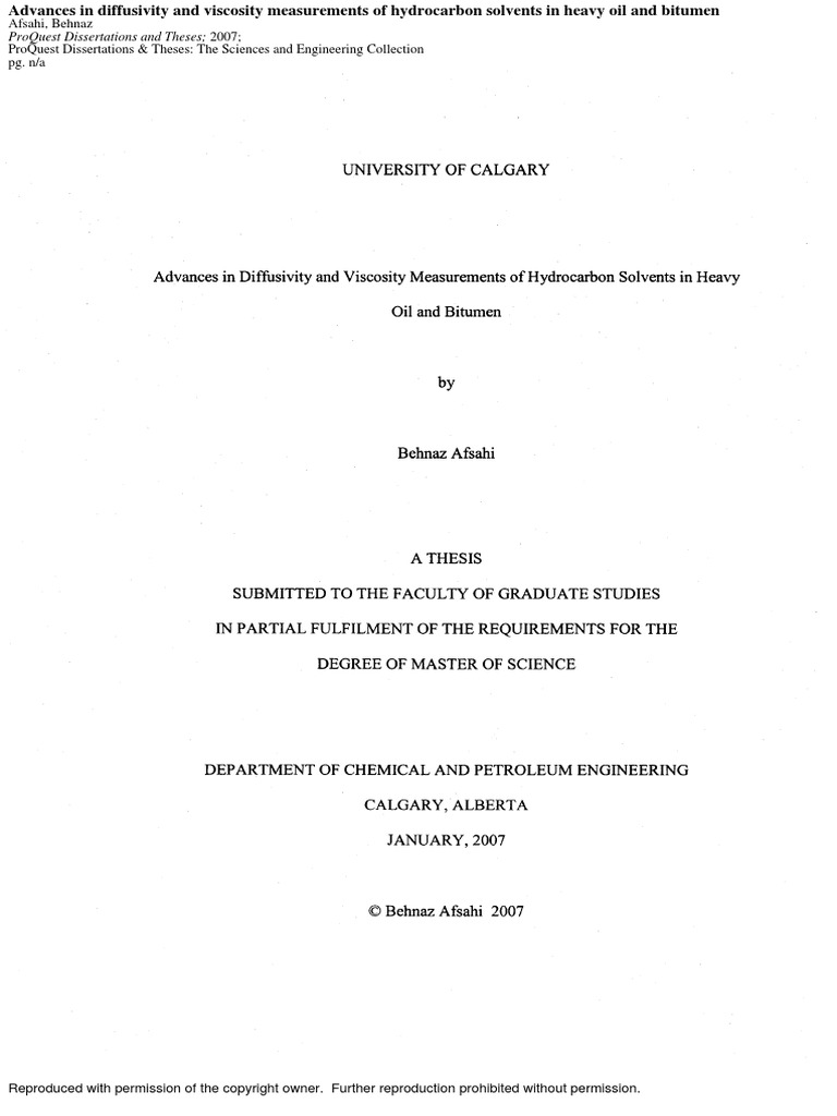 Advances in Diffusivity and Viscosity Measurements of Hydrocarbon ...