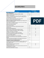 Responsibility Matrix For A Project