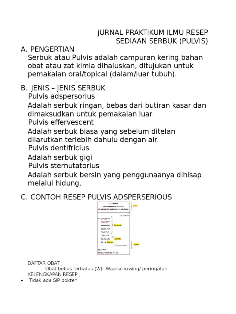 Jurnal Praktikum Ilmu Resep