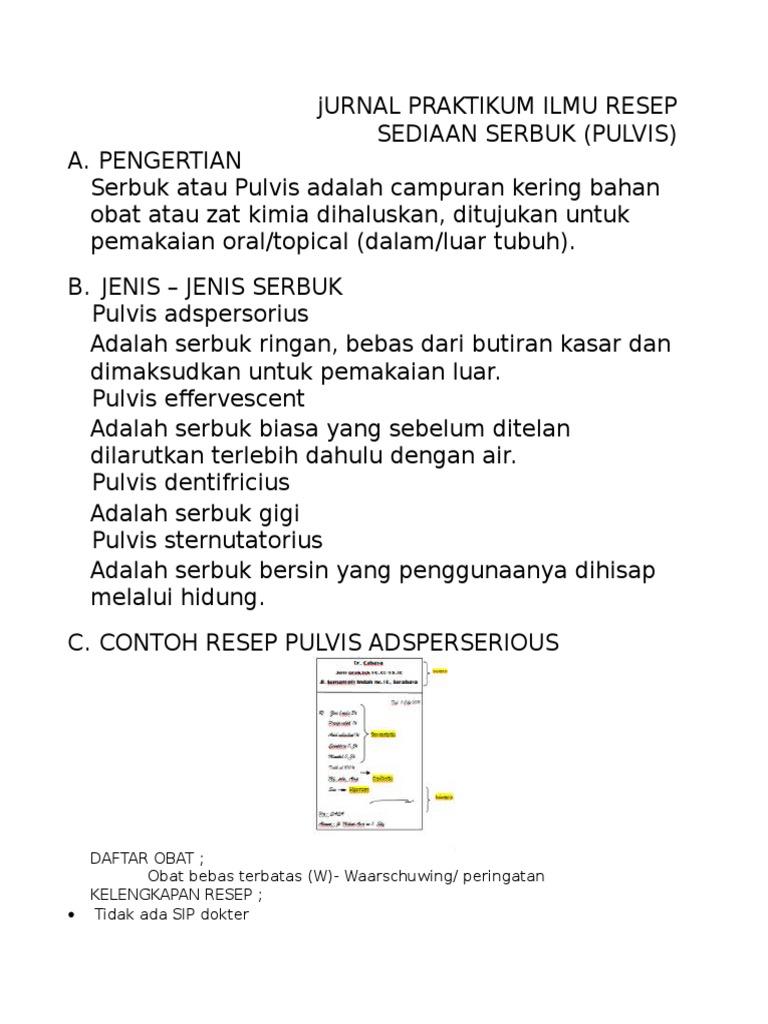 Jurnal Praktikum Ilmu Resep Pdf