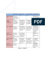 Days 6 - 9 Rubric