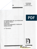 COVENIN 3298-2001 Accesibilidad de Las Personas Al Medio Fisico. Edificios, Espacios Urbanos y Rurales. Señalización PDF