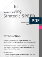Tools For Achieving Strategic Speed