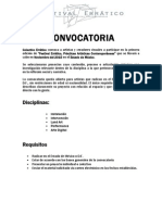 Convocatoria Estado de México y DF