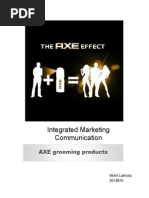 Integrated Marketing Communication of AXE by MohitLakhotia