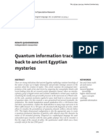 Quantum Information Traced Back to Ancient Egyptian Mysteries