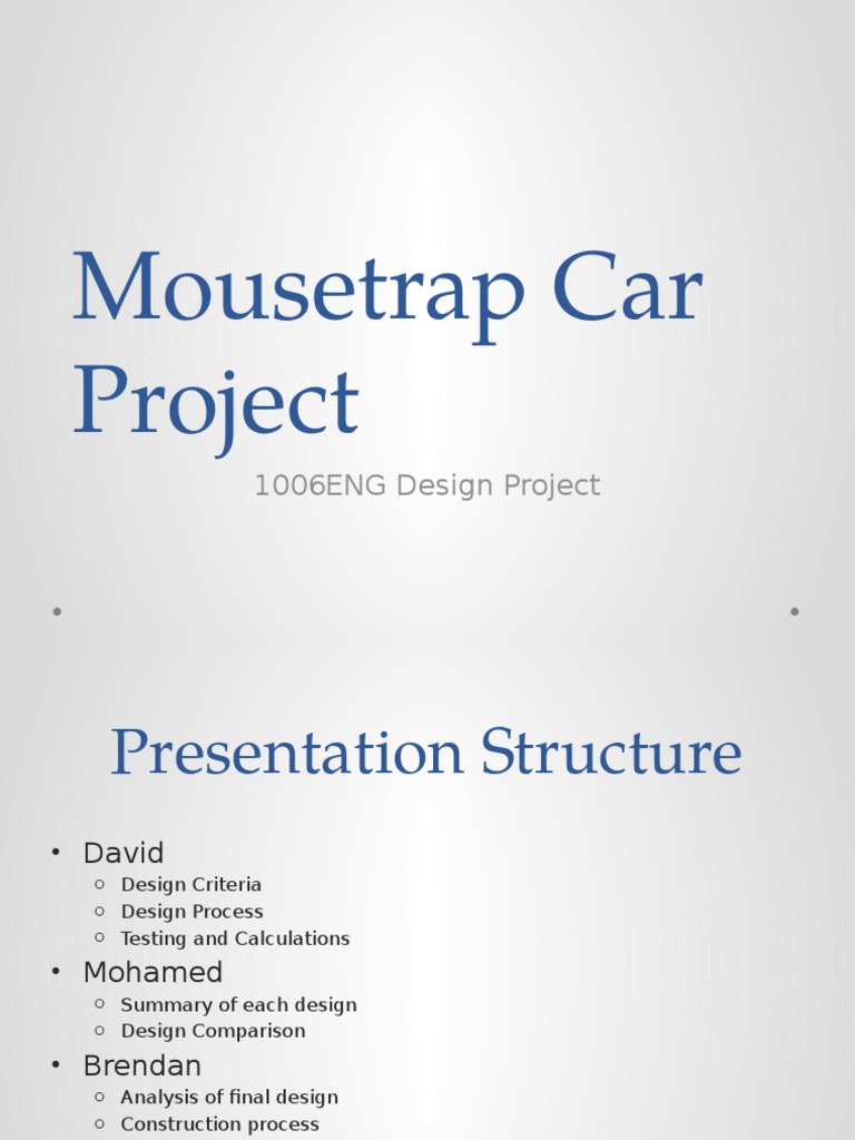 Mousetrap Car