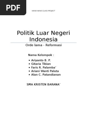 Politik Luar Negeri Indonesia Pdf