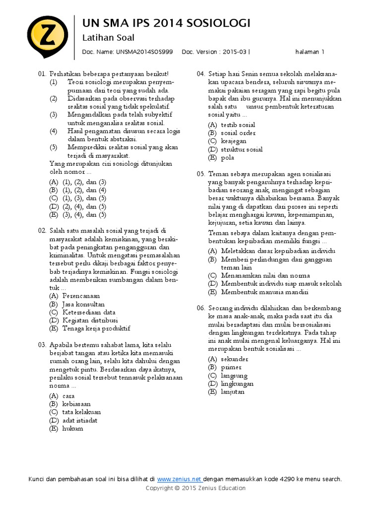 Contoh Tes Di Kawan Lama - Dunia Sekolah ID