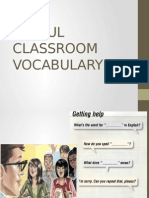 Useful Classroom Vocabulary